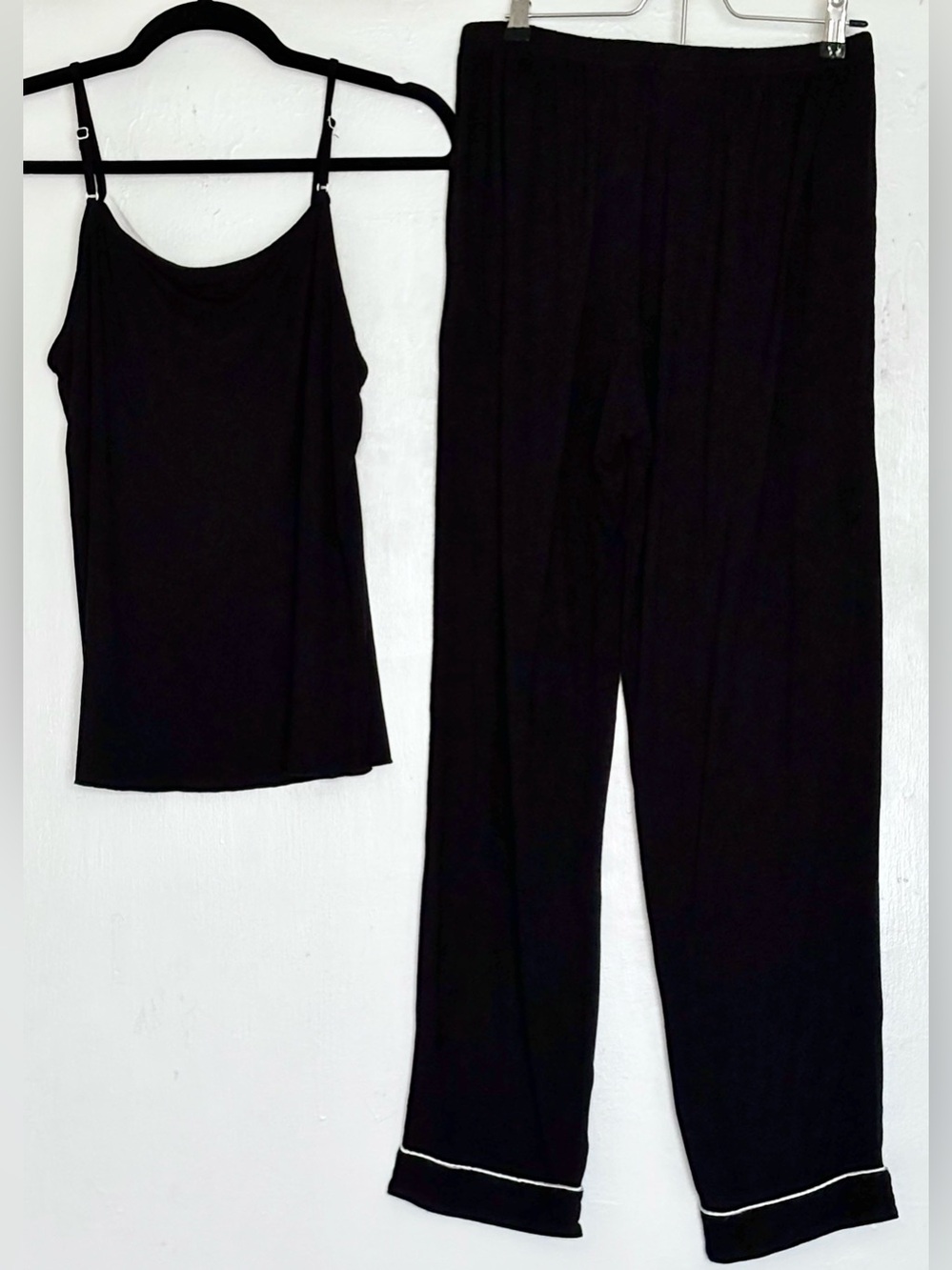 SWOMOG 2-Piece Modal Pajama Set Black Size L - Picture 2 of 3